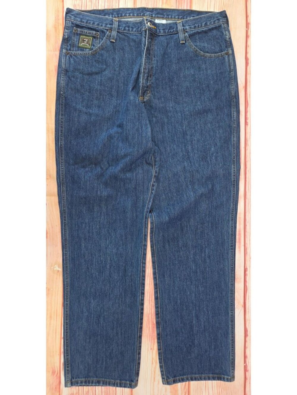 Cinch Mens Relaxed Fit Blue Jeans Size 40x34 100% Cotton Straight Leg